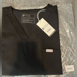 Figs Black Technical Collection Scrub Top XL